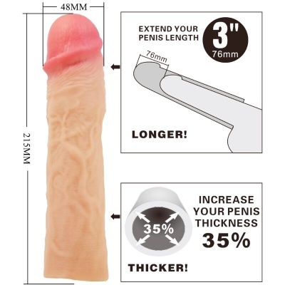 Pretty Love Derek Penis Sleeve, 7.6 cm, Flesh - image 4