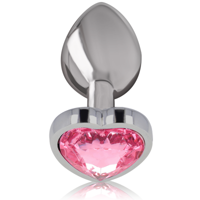 Aluminum Metal Anal Plug Pink Heart Size M - image 2