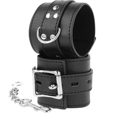Darkness Black Leather Handcuffs - image 2