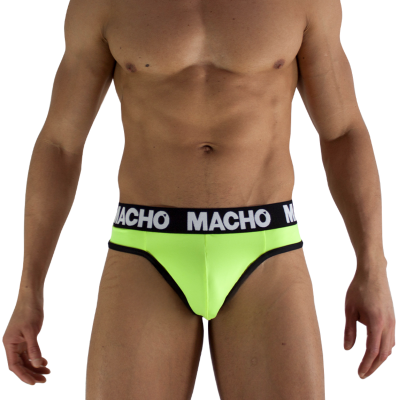 Macho MTG001 Fluorescent Yellow Thong XL