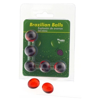 Taloka 5 Brazilian Balls Strawberry Intimate Gel