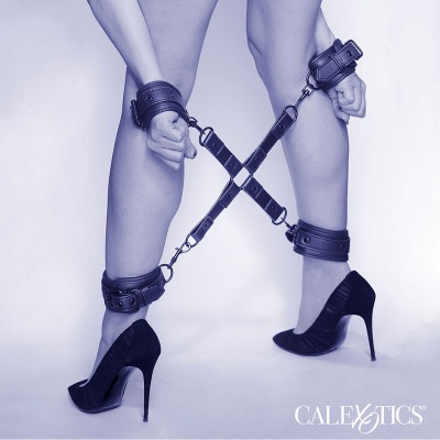 CALEXOTICS Nocturnal Hog Tie Connector Leather Adjustable Black - image 6