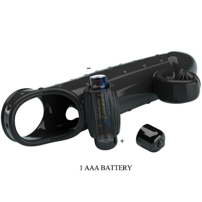 Romance Vibrating Penis Sleeve Black - image 8
