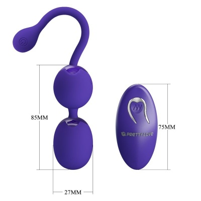 Pretty Love Willie Violet Remote Control Vibrating Balls - image 4