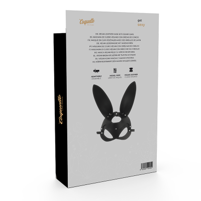Coquette Chic Desire Vegan Leather Mask with Bunny Ears - image 6