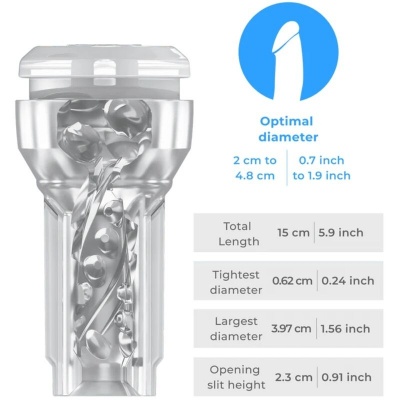 Kiiroo Feel Pocket Stroker Crystal, Transparent - image 1