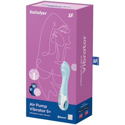 Satisfyer Air Pump Vibrator 5+ App Blue - image 4