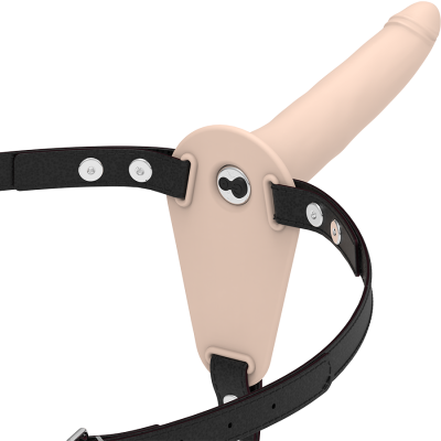 Fetish Submissive Harness Vibrator Flesh 15CM
