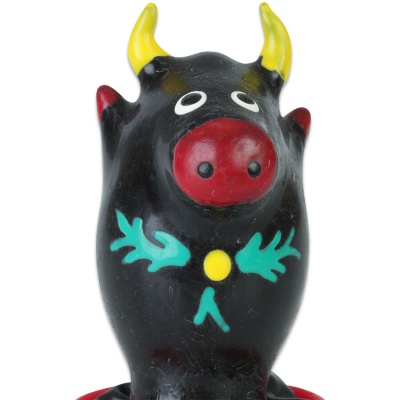 Condomerie Bull Black Hand-Painted Condom Model 1
