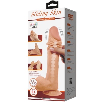 Pretty Love Sliding Skin Remote Dildo Flesh 24 CM - image 2