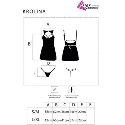 Livco Corsetti Krolina Chemise and Thong Set, Black S/M - image 4