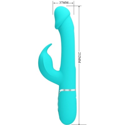 Pretty Love Kampas Rabbit Vibrator Tongue Aqua Green - image 7