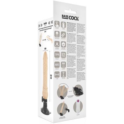 Basecock Realistic Vibrator Flesh 19.5 cm - image 5