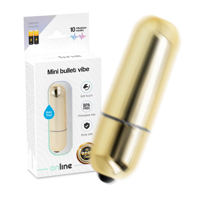 Online Mini Bullet Vibrator Golden - image 2