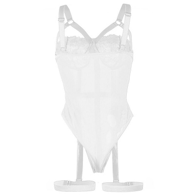 Subblime Teddy with Garter Strap Detail White S/M - image 8