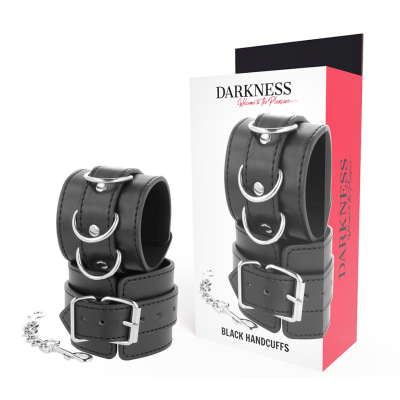 Darkness Black Leather Handcuffs - image 1