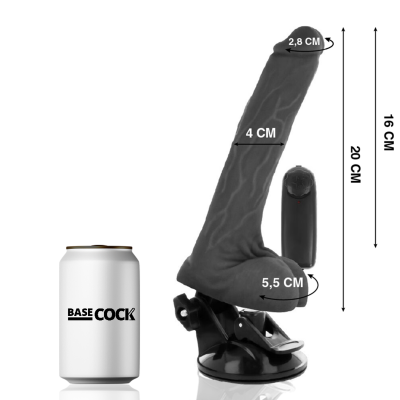 Basecock Realistic Vibrator Black 20 cm - image 2