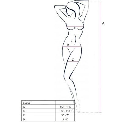 Passion Woman Bs016 White Bodystocking One Size - image 2