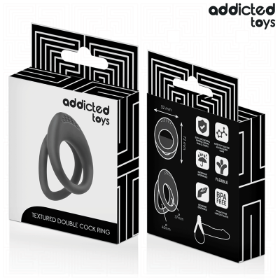 Addicted Toys Double Textured Penis Ring - image 6