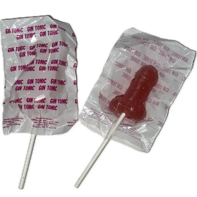 Diablo Goloso Gin & Tonic Strawberry Penis Lollipop