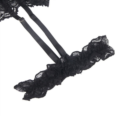 Subblime Teddy with Garter and Lace Detail Black S/M - image 6