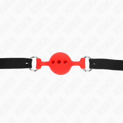 Kink Full Silicone Ball Gag, Size S, 4cm, Red - image 5