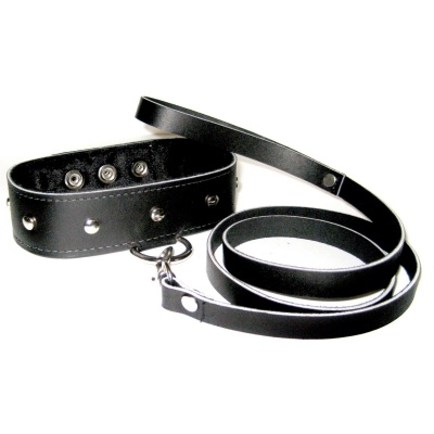 Foto van Sportsheets - Leather Collar & Leash Set