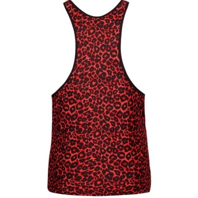 Anais Men Tribal Top S - Red Animal Print - image 4