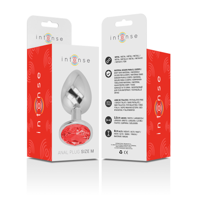 Intense - Metal Anal Plug With Red Crystal Size M - image 6