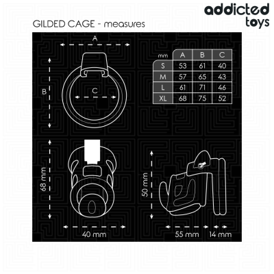 Addicted Toys Locked Gilden Cage Silicone Penis Cage - image 5