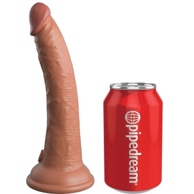 King Cock Elite Silicone Dildo 17.8 CM Caramel