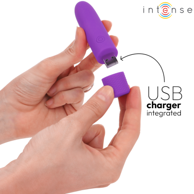 Intense Symone USB Rechargeable Vibrating Bullet Purple - image 5