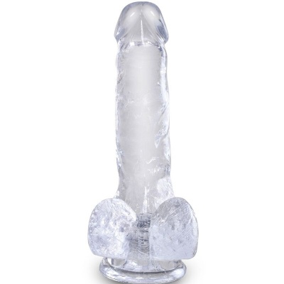 King Cock Clear Realistic Penis with Balls 13.5cm Transparent - image 2