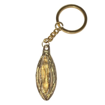 Diablo Picante Metal Lips Keychain, Gold Diablo Picante Metal Lips Keychain, Gold