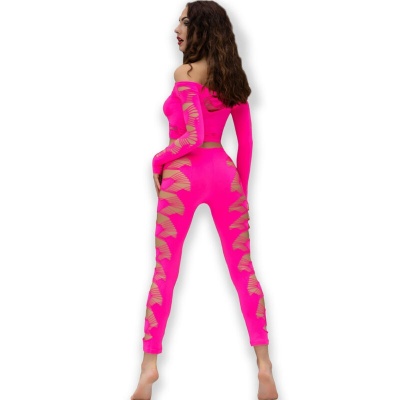 Chilirose CR 4632 Seamless Top and Leggings Fuchsia S/L - image 2