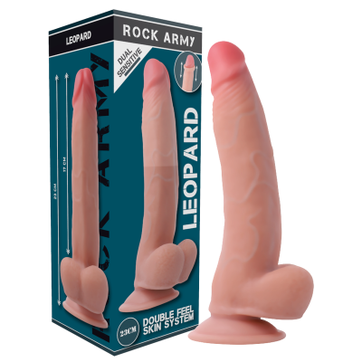 Rock Army Dual Density Leopard Dildo 23CM - image 12