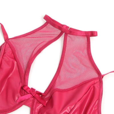 Subblime Leather Bra & Skirt Set Red L/XL - image 6