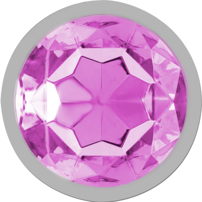 Intense - Aluminum Metal Anal Plug With Pink Crystal Size M - image 3