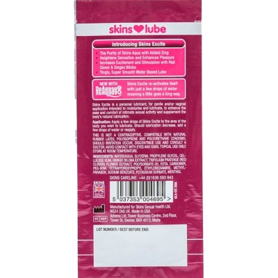 Skins Excite Water Based Lubricant Single Dose 5ml - image 2