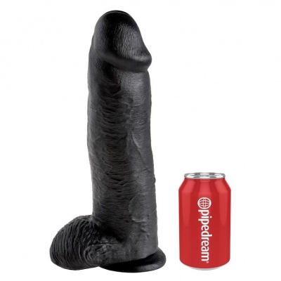 King Cock Black Dildo with Balls, 30.48 CM - image 4