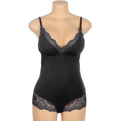 Subblime Black Floral Lace Teddy L/XL - image 6
