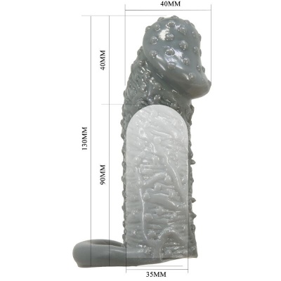 Pretty Love Penis Enlarger Delay Sleeve Model 2 Grey - image 7