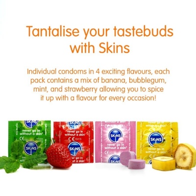 Skins Multi Flavors Premium Condoms 8 Units - image 3