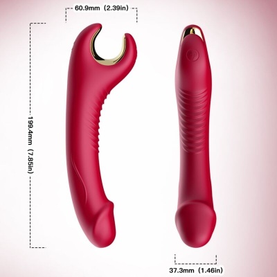 Armony Prince Dildo Vibrator Rotator Red - image 3