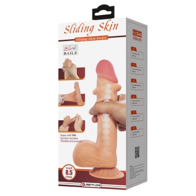 Pretty Love Sliding Skin Dildo Flesh 21.8 CM - image 7