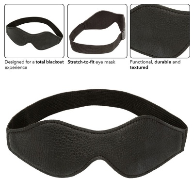 CalExotics Nocturnal Eye Mask PVC Leather Black - image 4