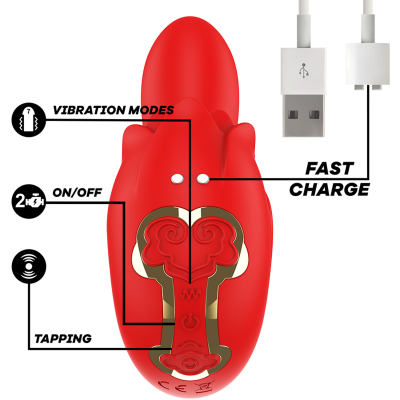 MIA Selena Red Stimulator Vibrating and Tapping - image 5