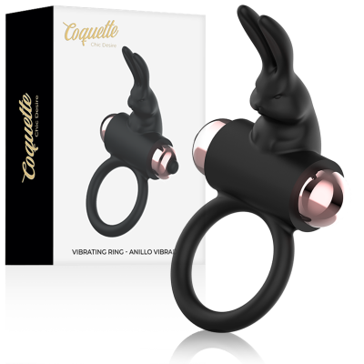 Coquette Chic Desire Vibrating Ring Black Gold