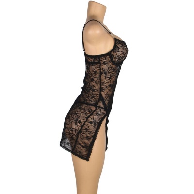Subblime Lace Babydoll Adjustable Straps Black S/M - image 5
