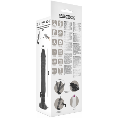 Basecock Realistic Vibrator Black 20 cm - image 5